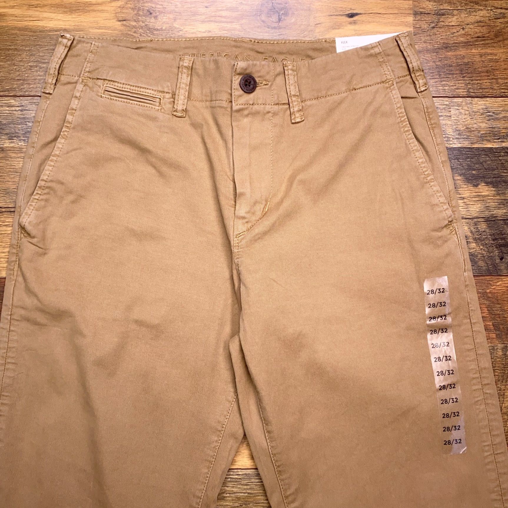 American Eagle Outfitters American Eagle Outfitters Original Straight Pants Mens 28x32 Khaki Mid Rise New Size US 28 / EU 44 - 4 Thumbnail