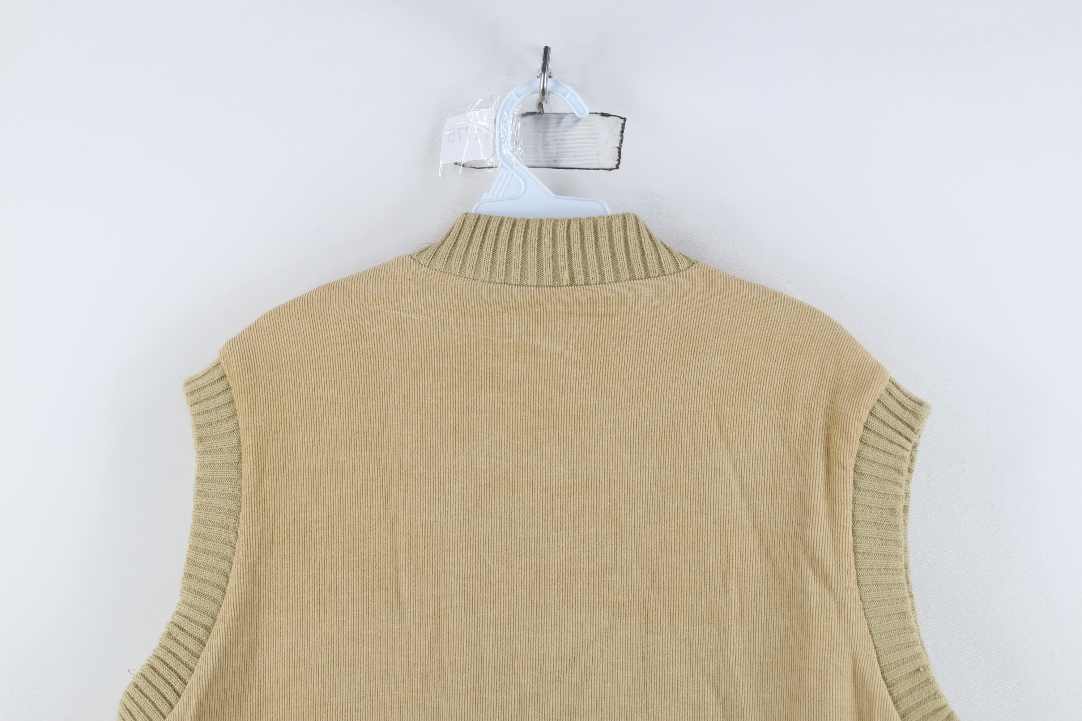 Vintage Vintage 70s Streetwear Corduroy Zip Vest Jacket Beige Size US L / EU 52-54 / 3 - 13 Thumbnail