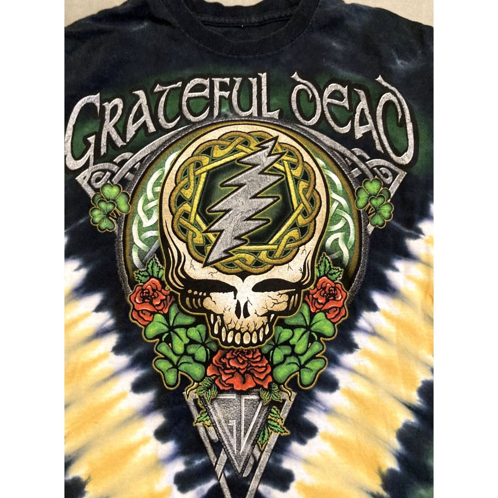 Liquid Blue Grateful Dead Liquid Blue Tie Dye Green Shamrock Shirt Irish Celtic L Regular Size Size US L / EU 52-54 / 3 - 2 Thumbnail