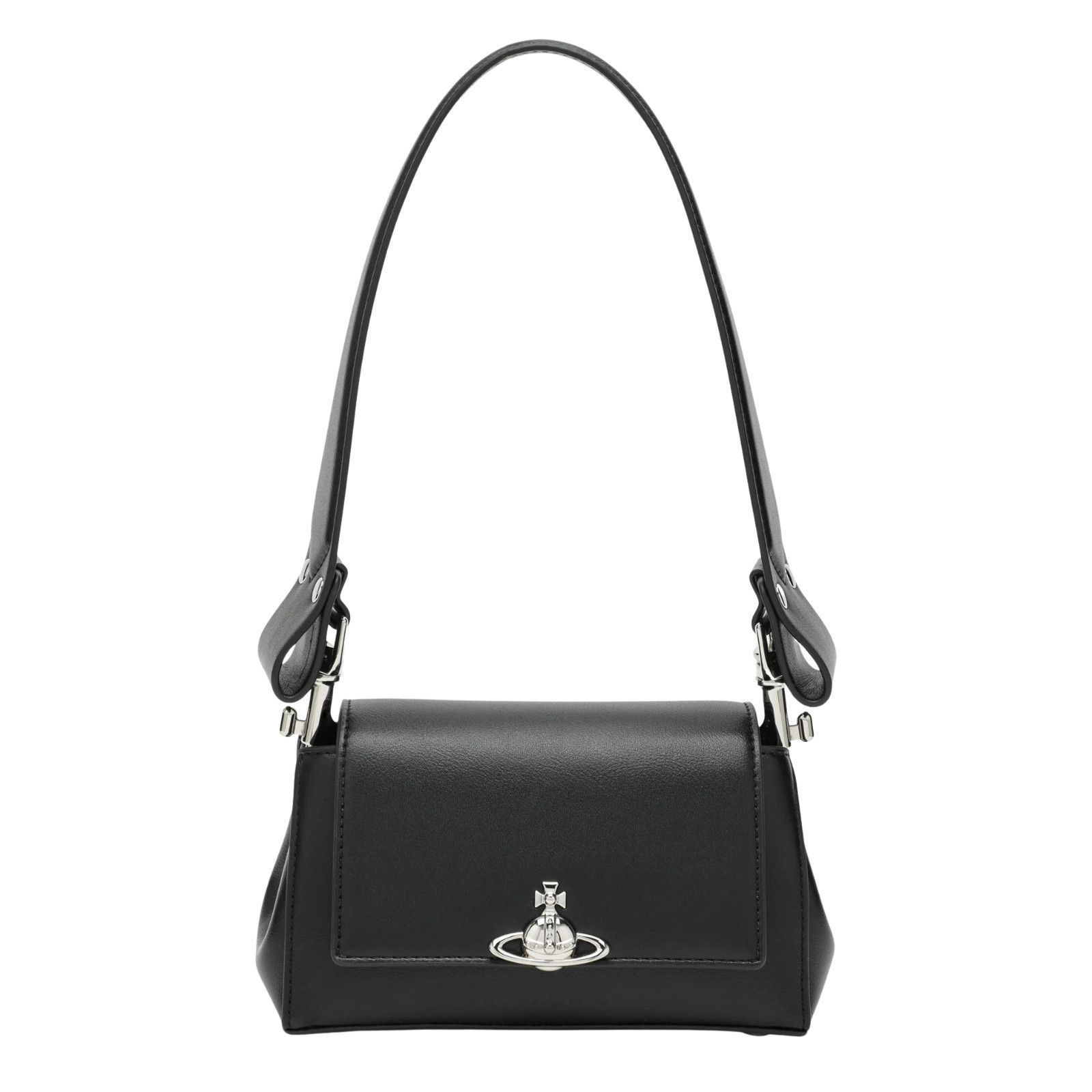 Vivienne Westwood VIVIENNE WESTWOOD Hazel Small Black Faux Leather Shoulder Ba Size ONE SIZE - 1 Thumbnail