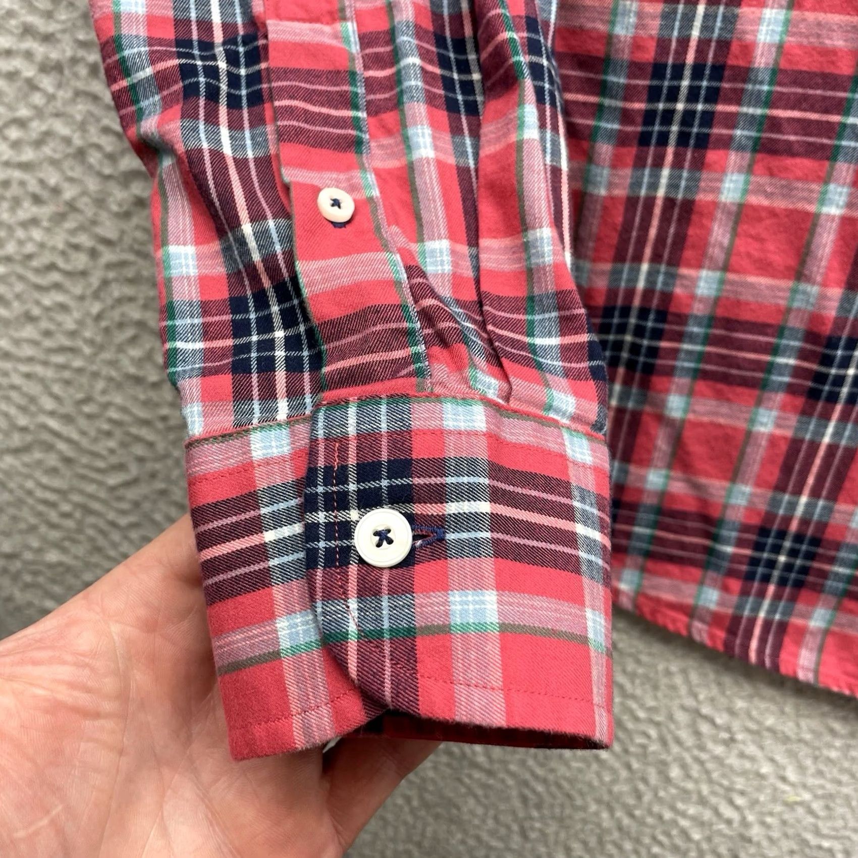 UNTUCKit UNTUCKit Shirt Mens Large Slim Fit Plaid Button-Up Casual Poplin Cotton Multicolor Red Blue Green 90s Preppy Collared Long Sleeve Size US L / EU 52-54 / 3 - 3 Thumbnail