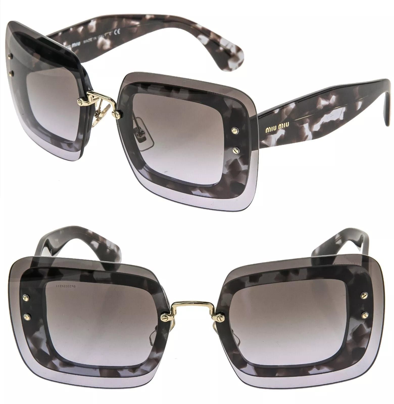 Miu Miu MIU MIU REVEAL MU02RS Lilac Brown Fashion Sunglasses 02R Size ONE SIZE - 1 Thumbnail