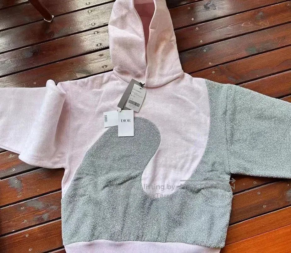 Dior Dior ERL Collaboration Gray Pink Sequin Hoodie. Size M / US 6-8 / IT 42-44 - 1 Thumbnail