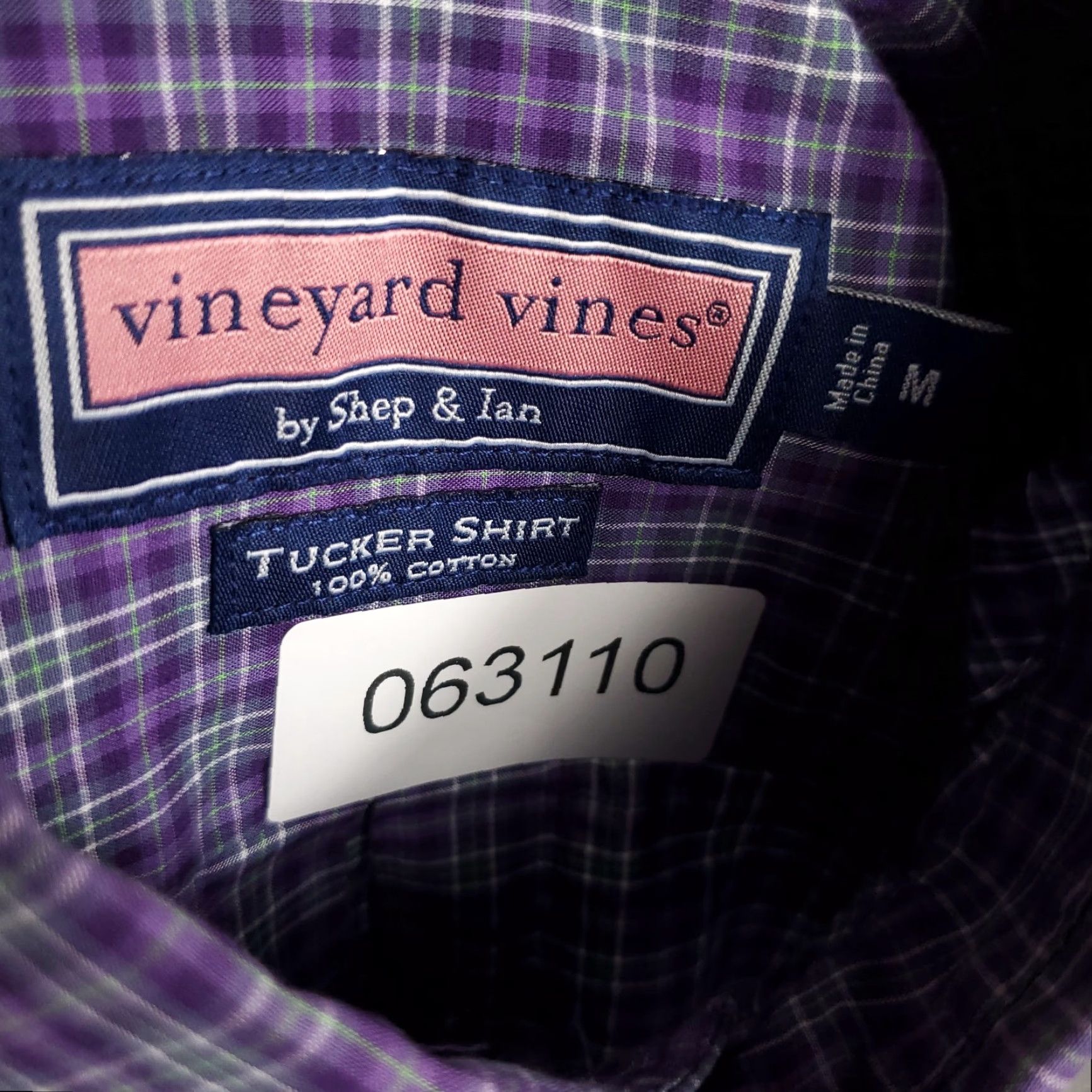 Vineyard Vines VINEYARD VINES Button-Up Shirt Mens Medium Purple Plaid Long Sleeve Casual Modern Preppy Size US M / EU 48-50 / 2 - 8 Thumbnail