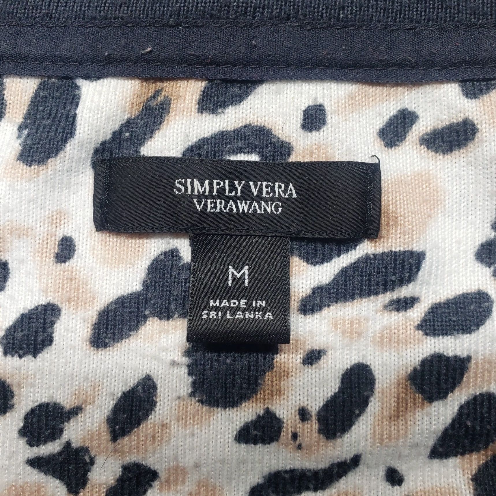 Vintage Simply Vera Wang Knit Top Leopard Print Shirt Dress Adult Women's Size M Medium Size M / US 6-8 / IT 42-44 - 3 Thumbnail