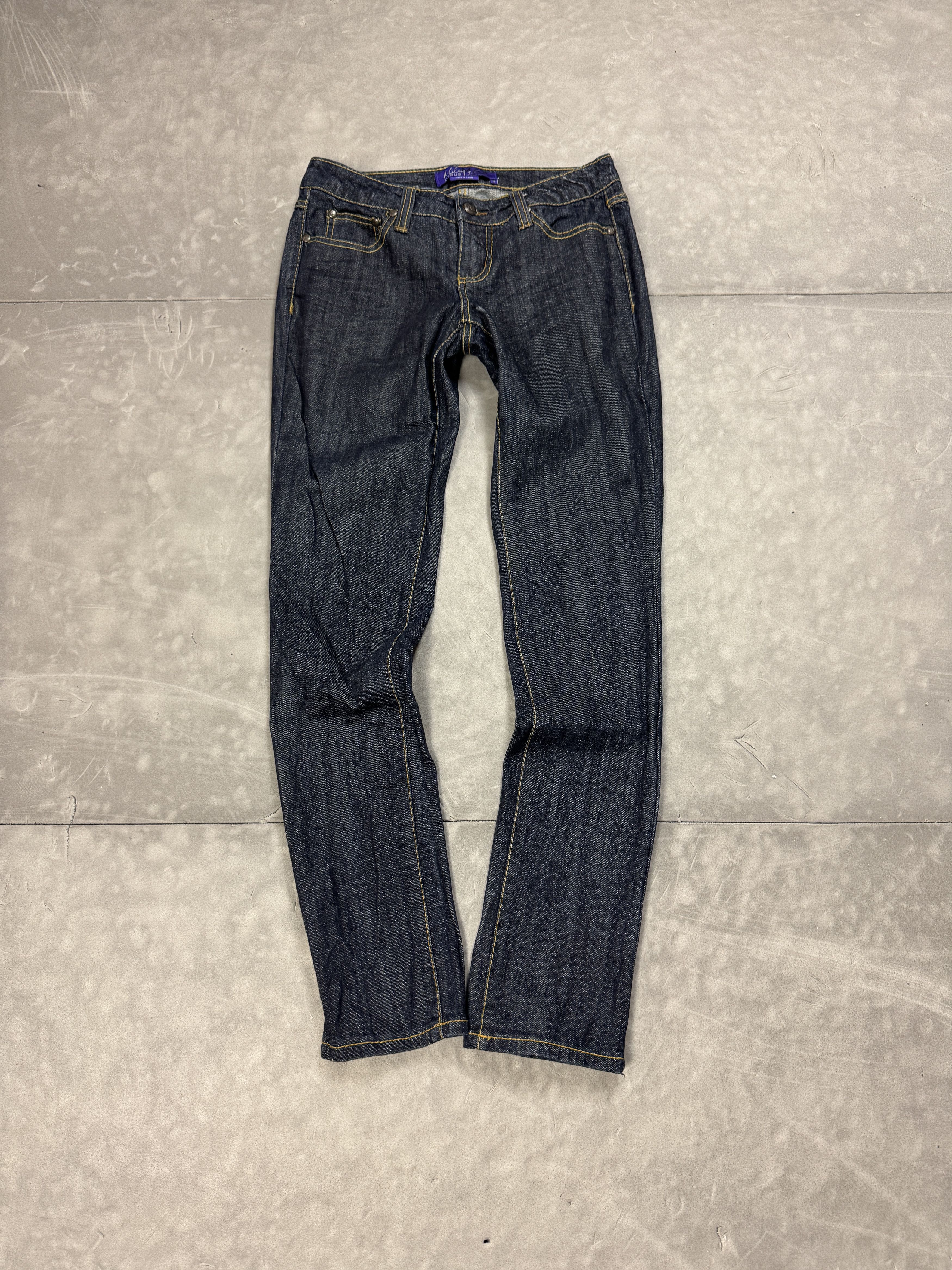 Vintage Vintage Washed Navy Denim Jeans Y2K (XS/S) 90s 80s Size 26" / US 2 / IT 38 - 1 Thumbnail