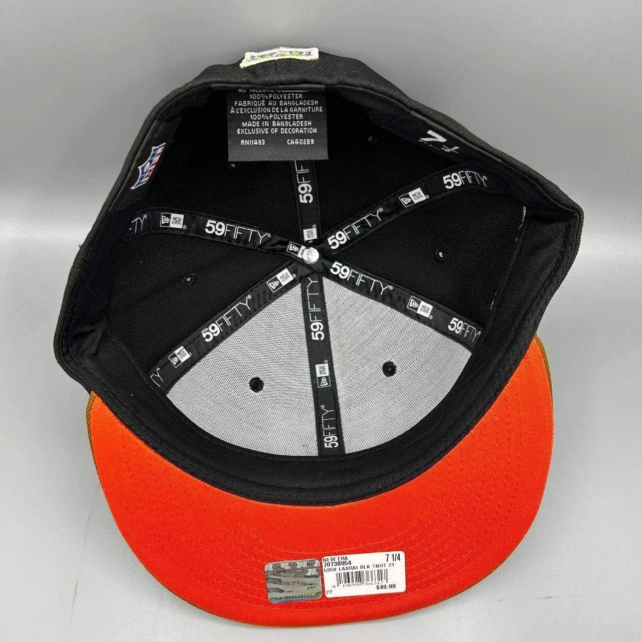 New Era Las Vegas Raiders Hat Men 7 1/4 Black Brown NFL Fitted Cap Size ONE SIZE - 5 Thumbnail
