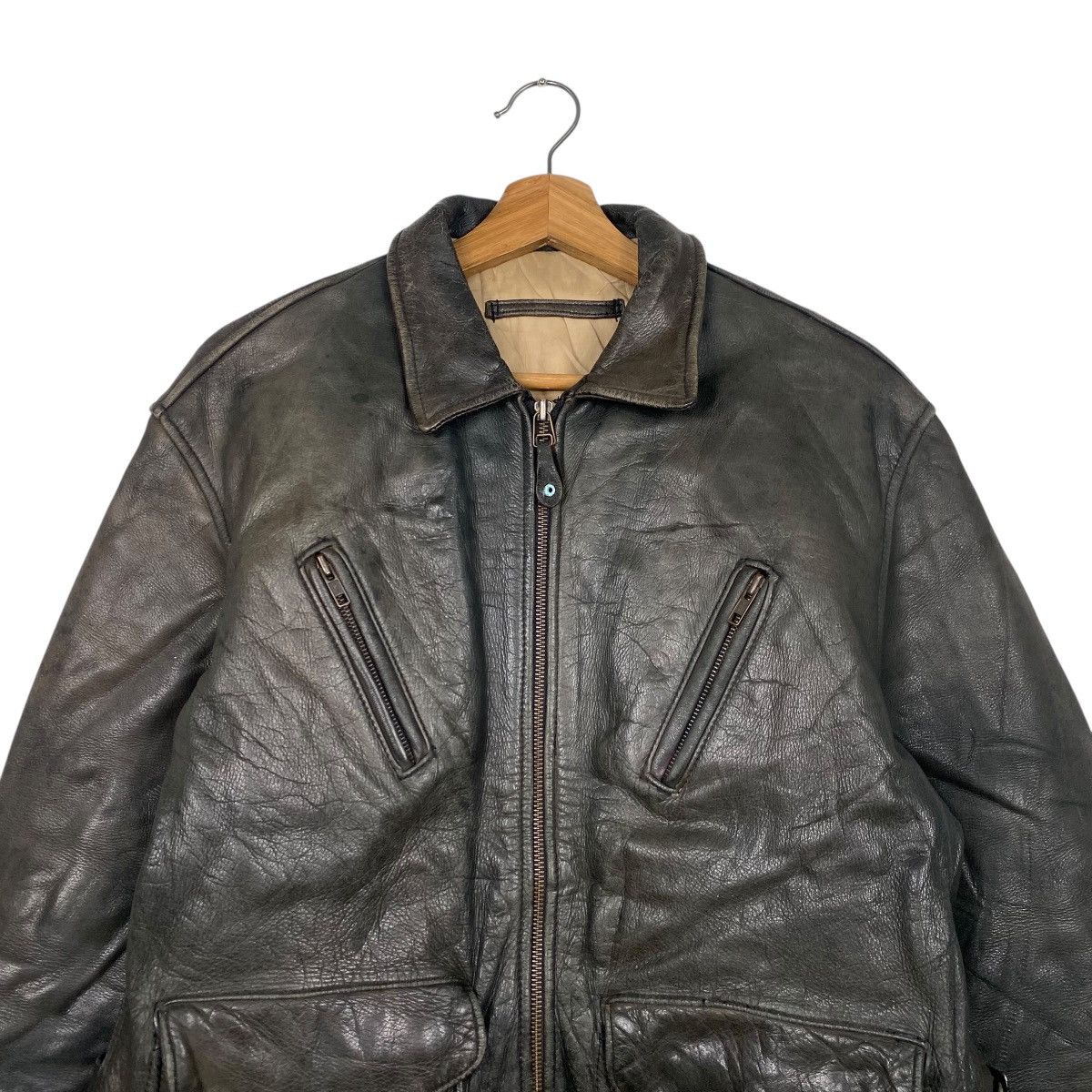 Leather Vintage leather jacket Size US L / EU 52-54 / 3 - 2 Thumbnail