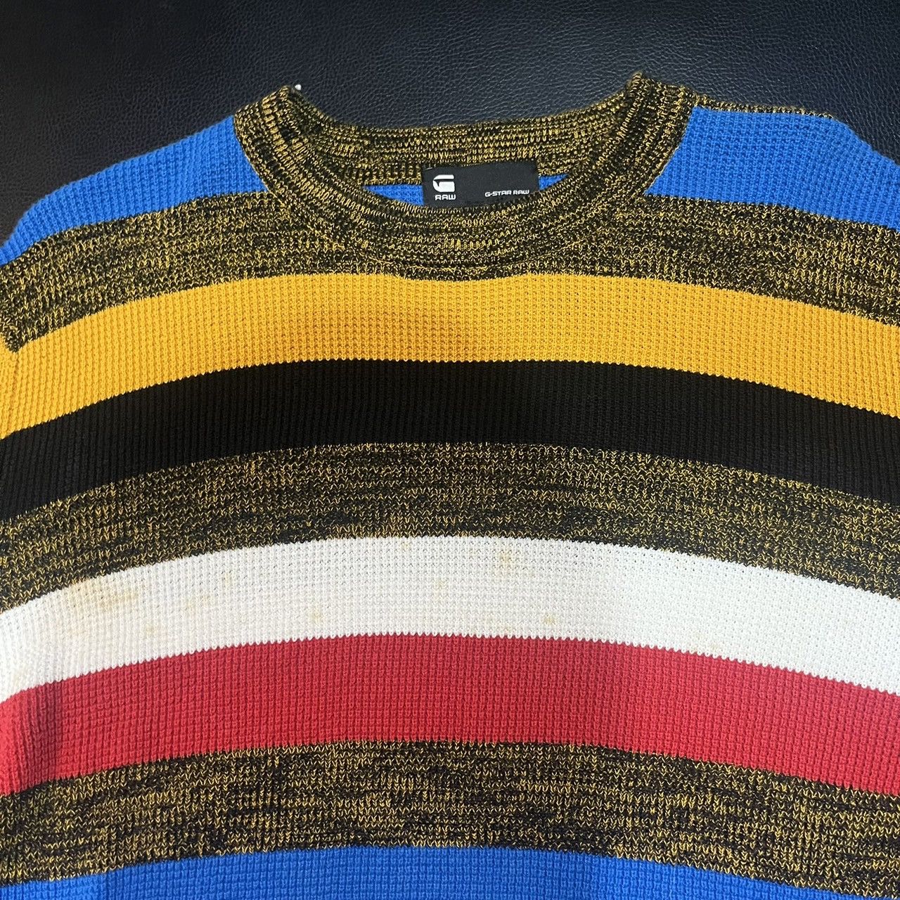 G-Star G-Star RAW Mike Stripe Knit Dark Gold/Dark Black Size US S / EU 44-46 / 1 - 5 Thumbnail