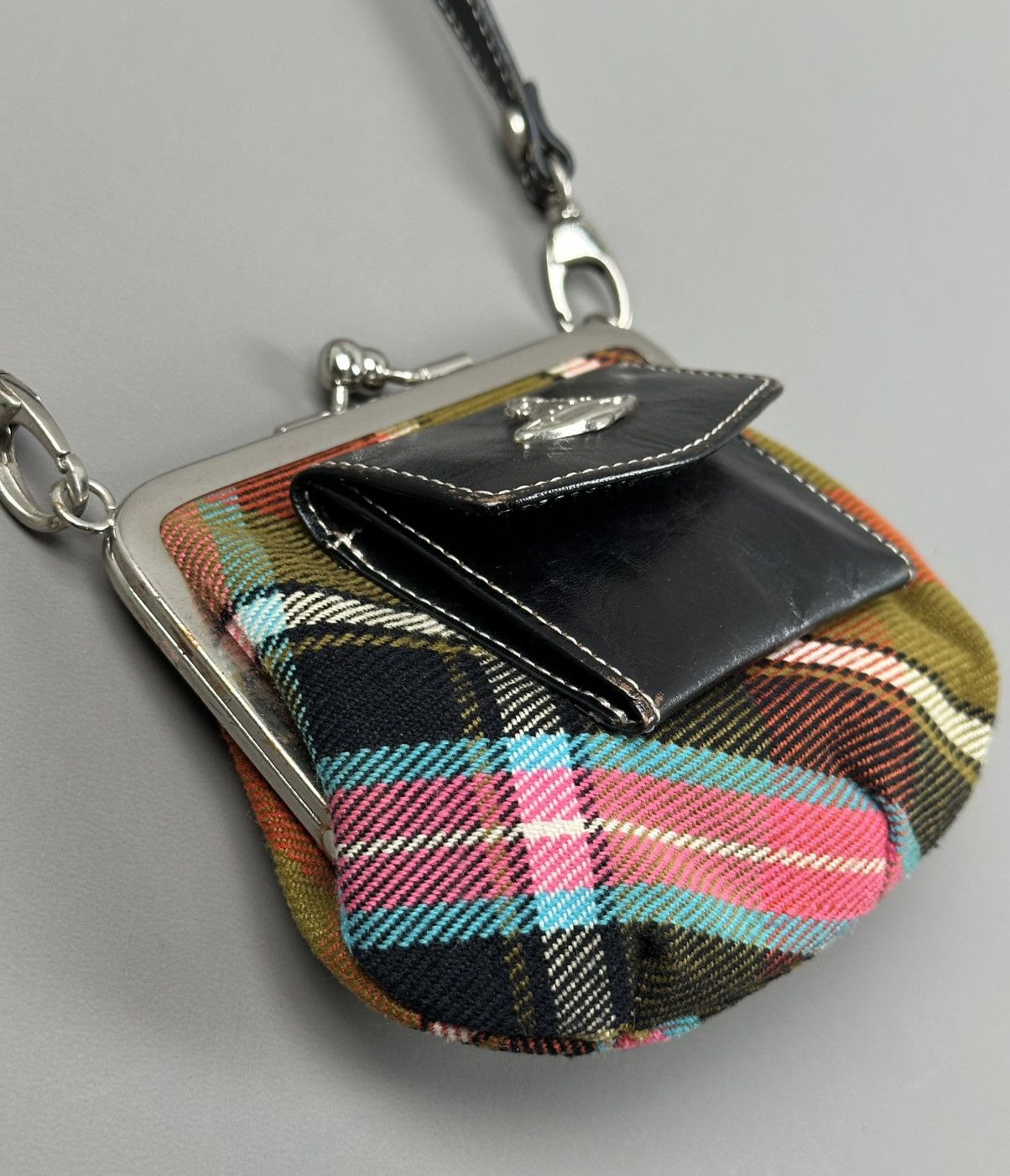 Vivienne Westwood Vivienne Westwood - Orb Logo Tartan Granny Clasp Purse Bag Size ONE SIZE - 4 Thumbnail