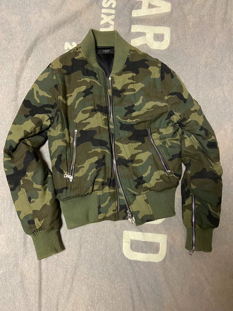 Amiri Amiri camouflage bomber cotton jacket Size US M / EU 48-50 / 2 - 1 Thumbnail