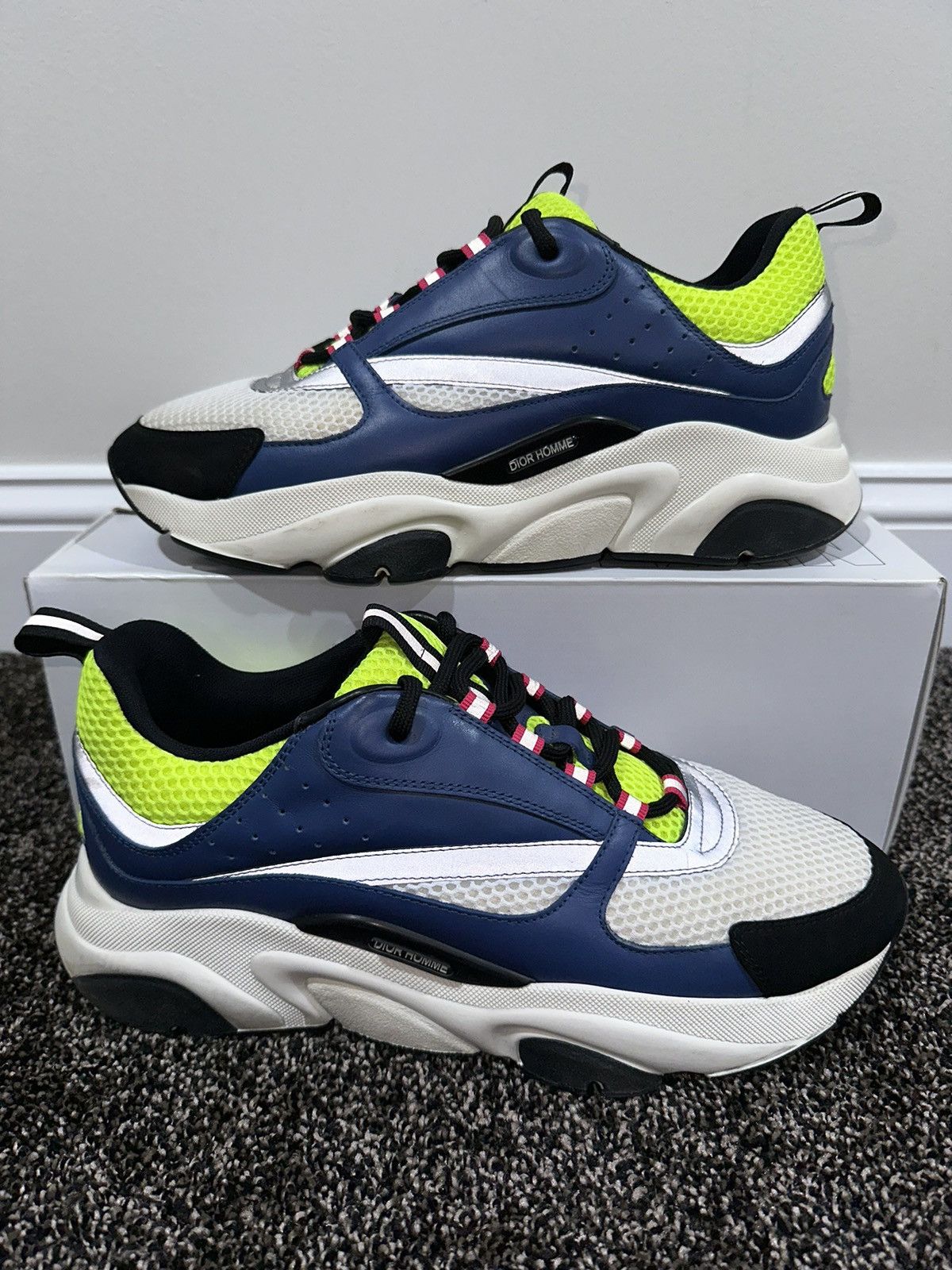 Dior Dior x Kim Jones B22 Blue, Green & White Sneakers Size US 11 / EU 44 - 7 Thumbnail