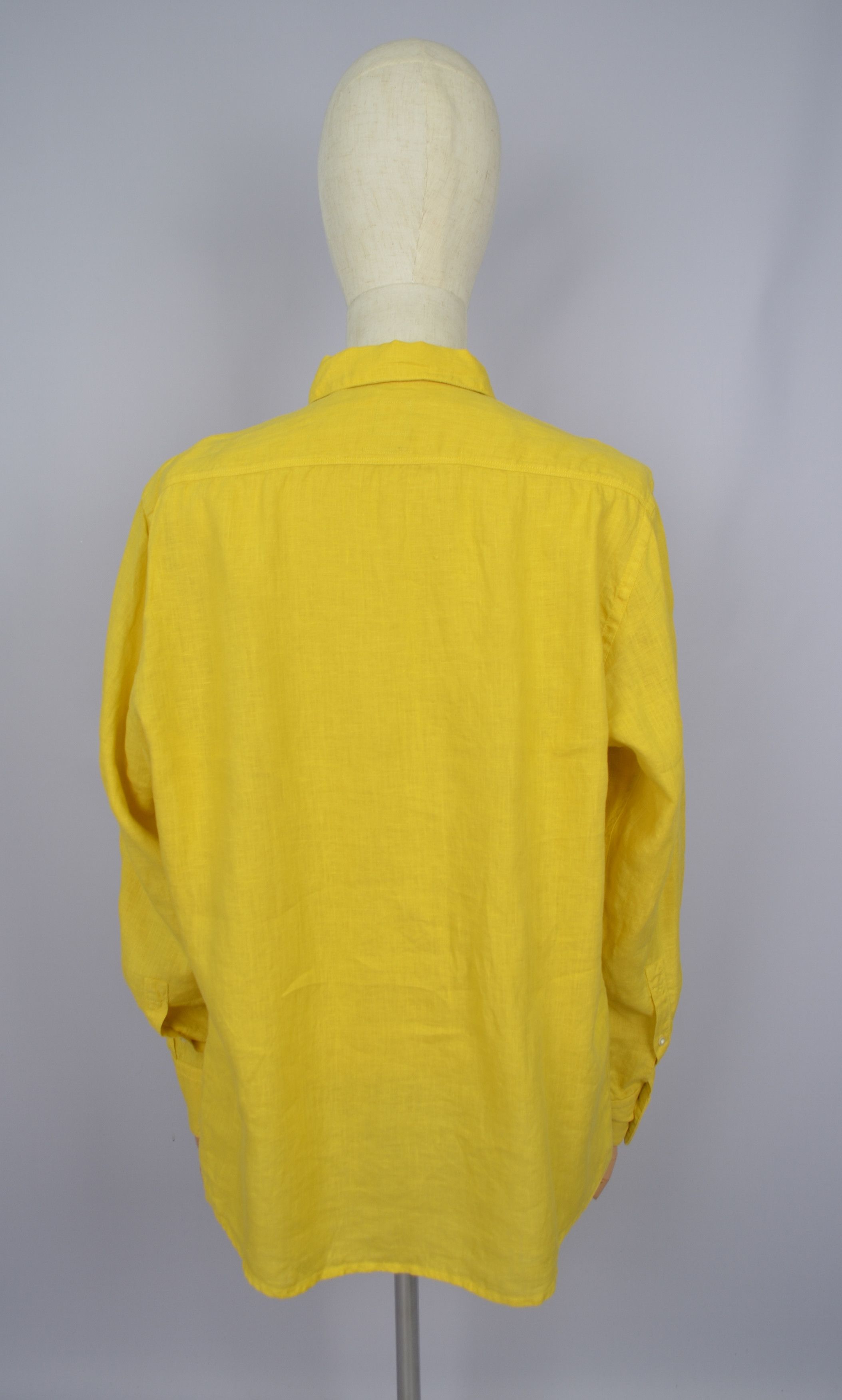 Hugo Boss Hugo Boss Yellow 100% Linen Regular Fit Relegant Shirt Sz XL Size US XL / EU 56 / 4 - 5 Thumbnail