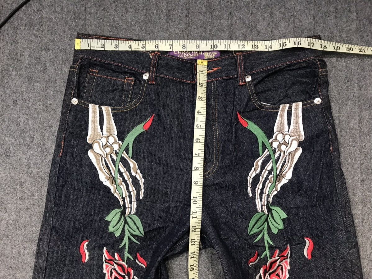 Christian Audigier Ed Hardy Denim Christian Audigier Embroidery Skull Bone Logo Size US 36 / EU 52 - 16 Thumbnail