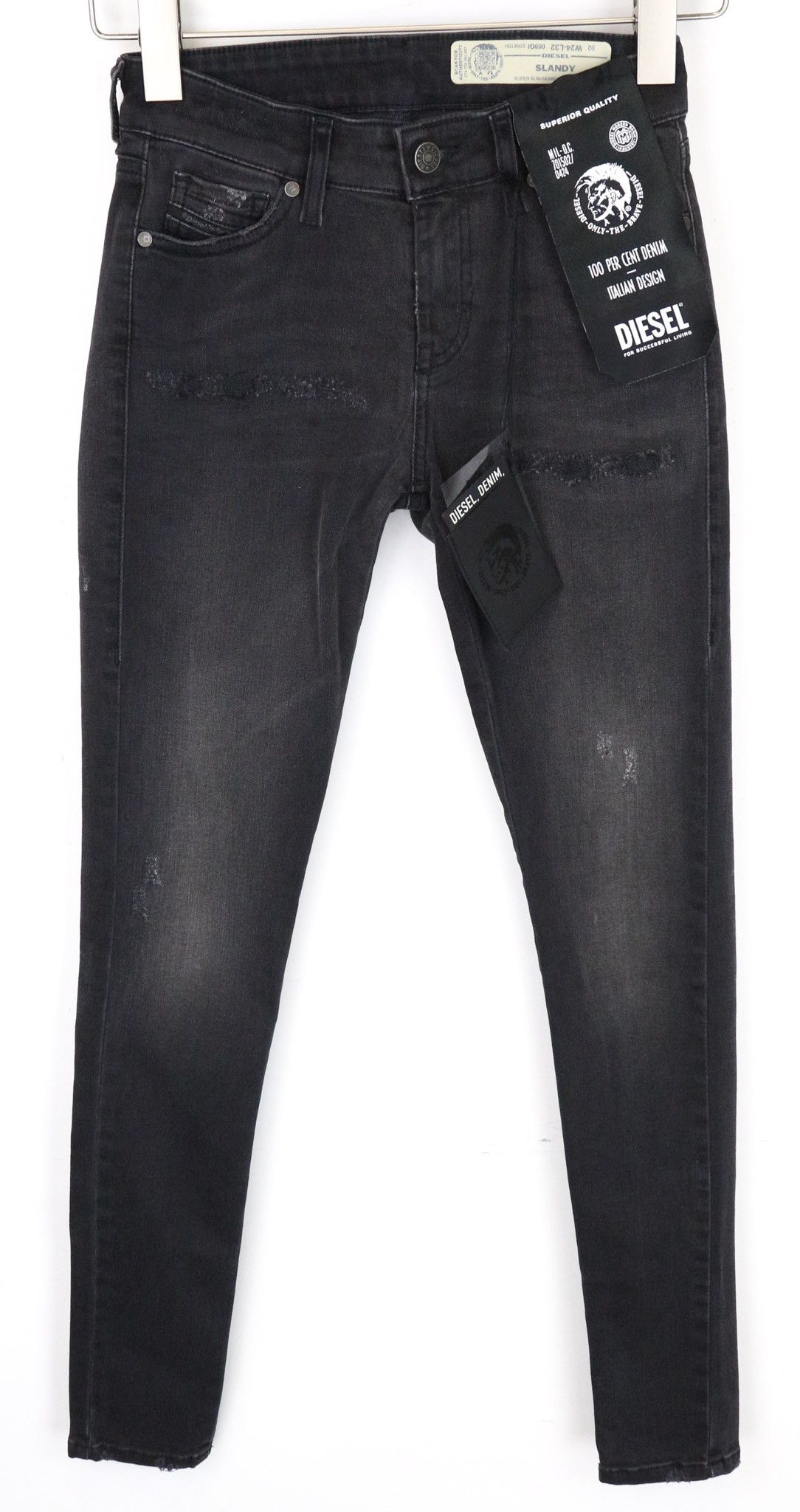 Diesel SLANDY 069GI W24/L32 Black Girls Jeans 70943 Size 24" / US 00 / IT 34 - 2 Thumbnail