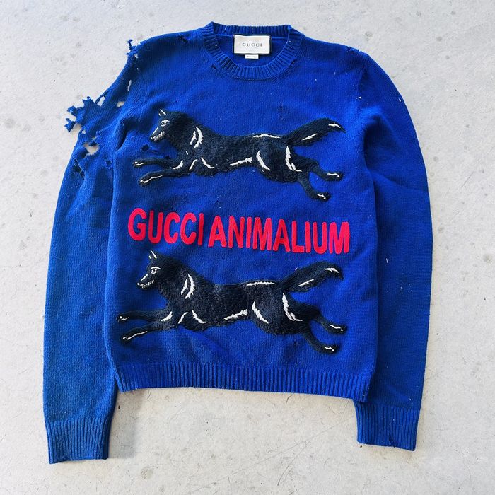 Dior GUCCI Animalium Sweater XS New Defects PNB Rock Personal | Grailed