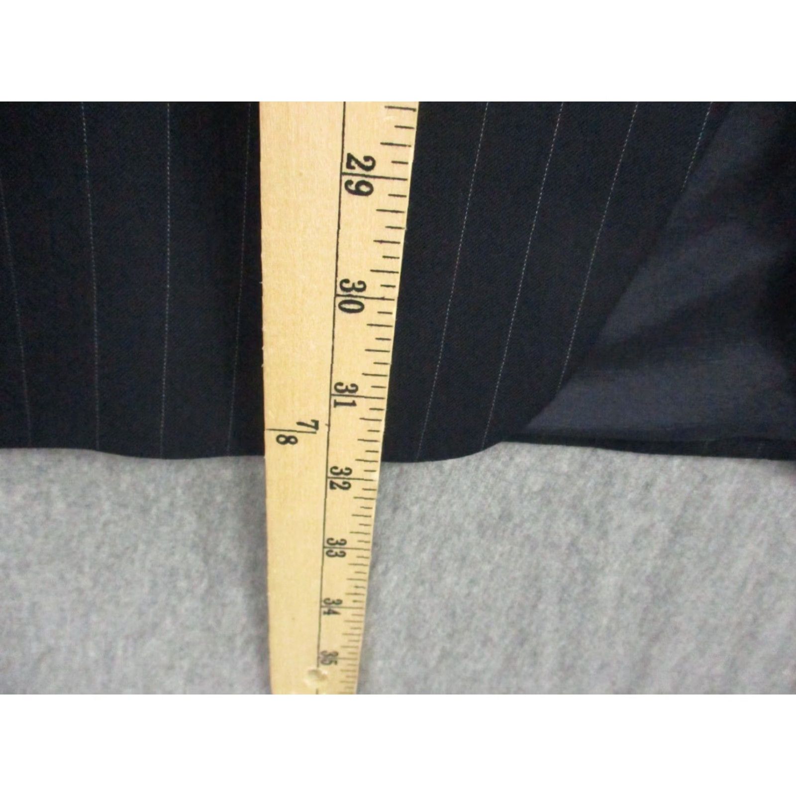 Ralph Lauren LAUREN RALPH LAUREN Wool Blazer Gray Striped 42 R Sport Jacket Size 42R - 3 Thumbnail