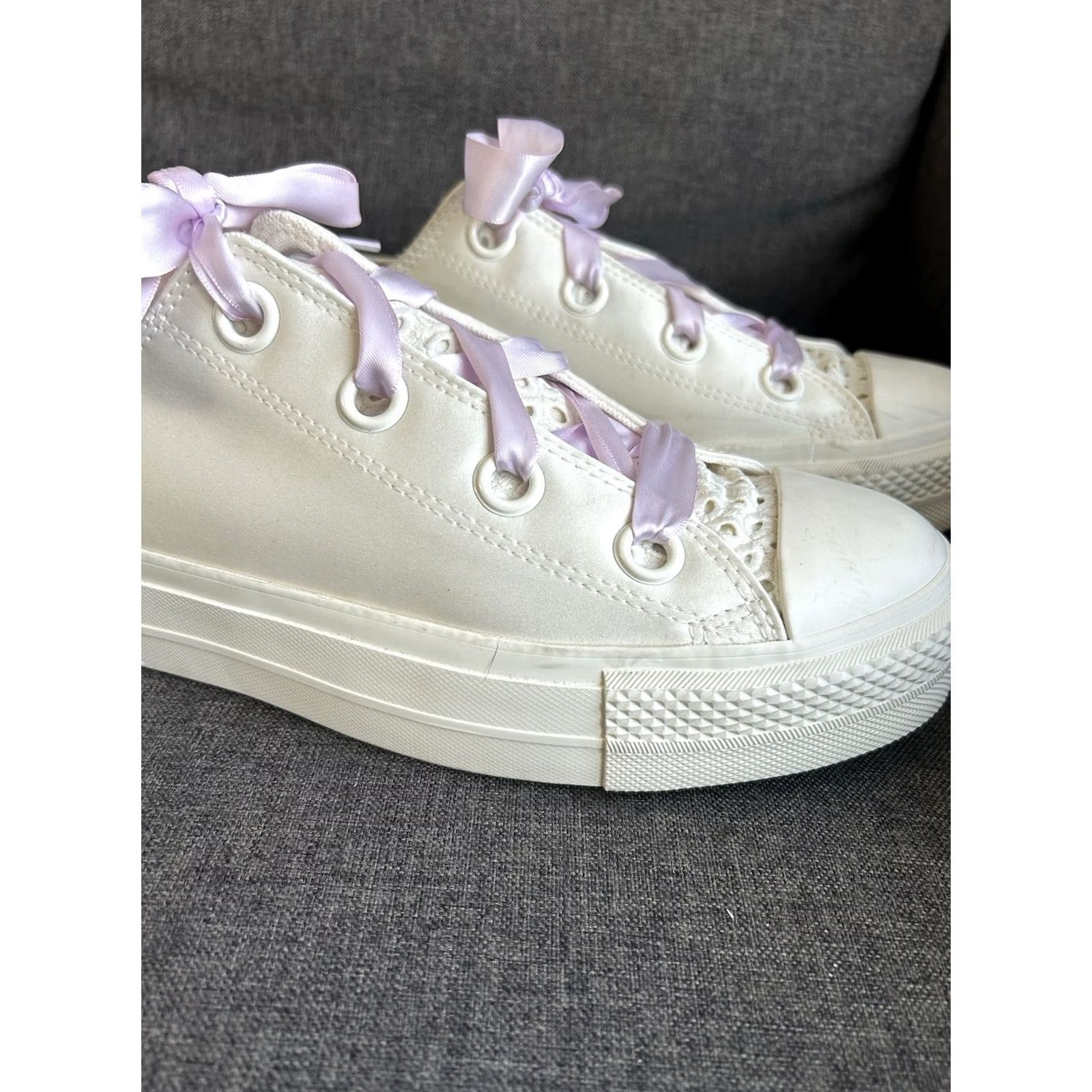 Converse Converse Chuck Taylor Size 11 Egret Lilac Daze Matte Satin Lift Platform Sneaker Women Size US 9 / IT 39 - 5 Thumbnail