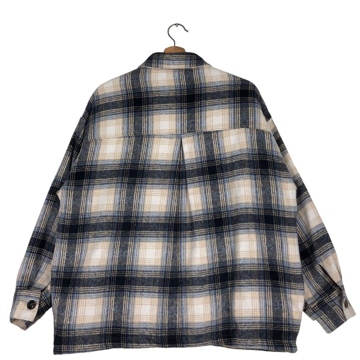Japanese Brand Vtg Wool Flannel Jacket Worker Lunacion Issey Miyake Tartan Size US L / EU 52-54 / 3 - 8 Thumbnail