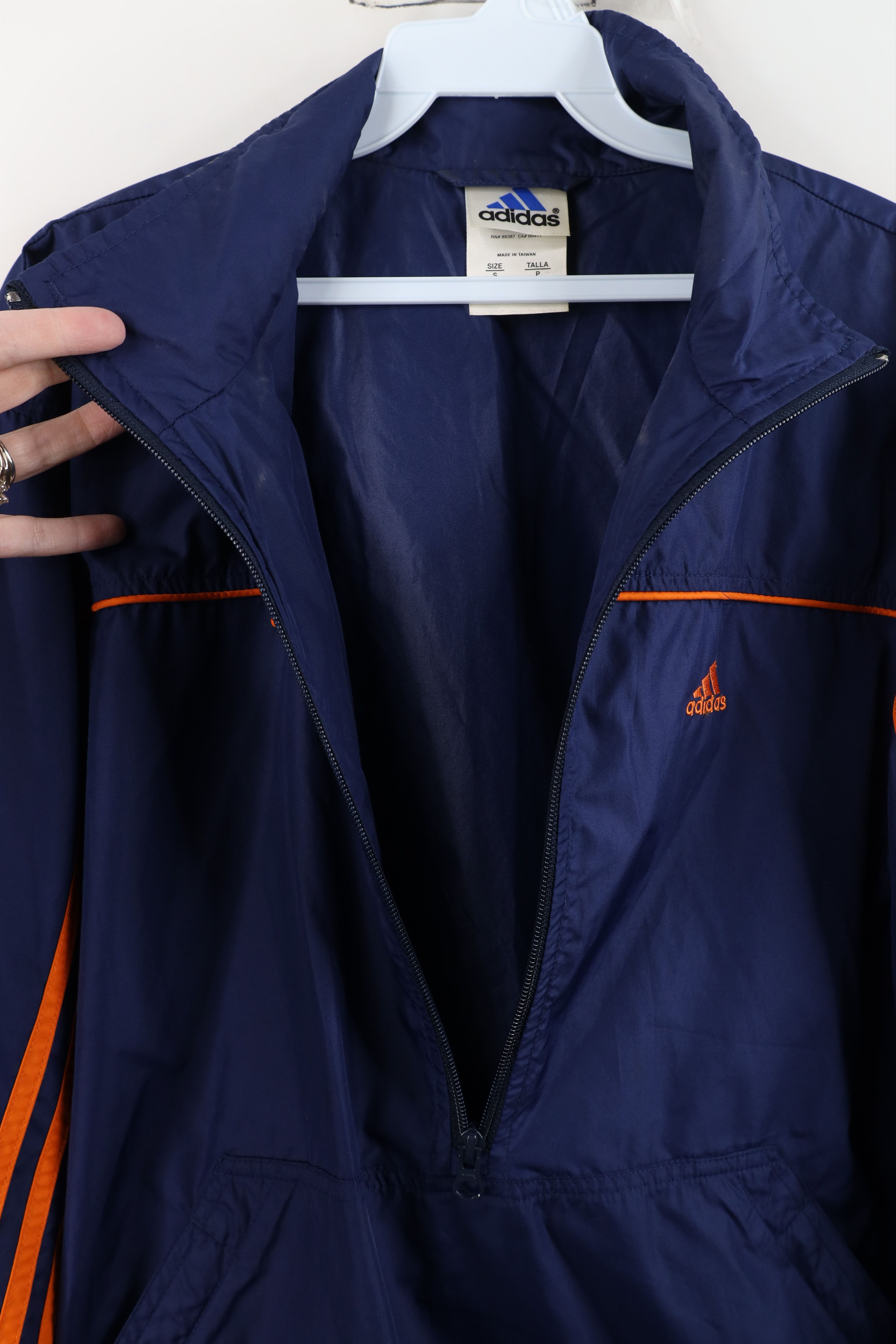 Adidas Vintage 90s Adidas Half Zip Pullover Windbreaker Jacket Size US S / EU 44-46 / 1 - 5 Thumbnail