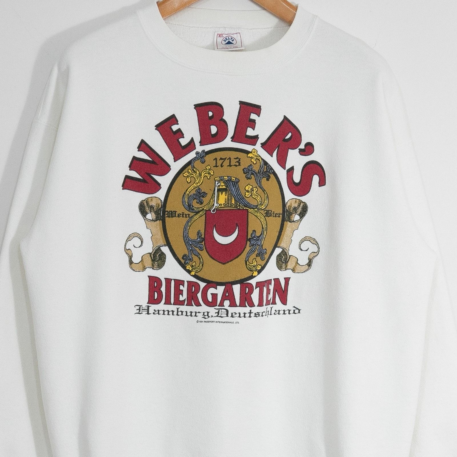 Vintage Vintage 90s Webers Biergarten Sweatshirt Mens XL - Hamburg Size US XL / EU 56 / 4 - 2 Thumbnail