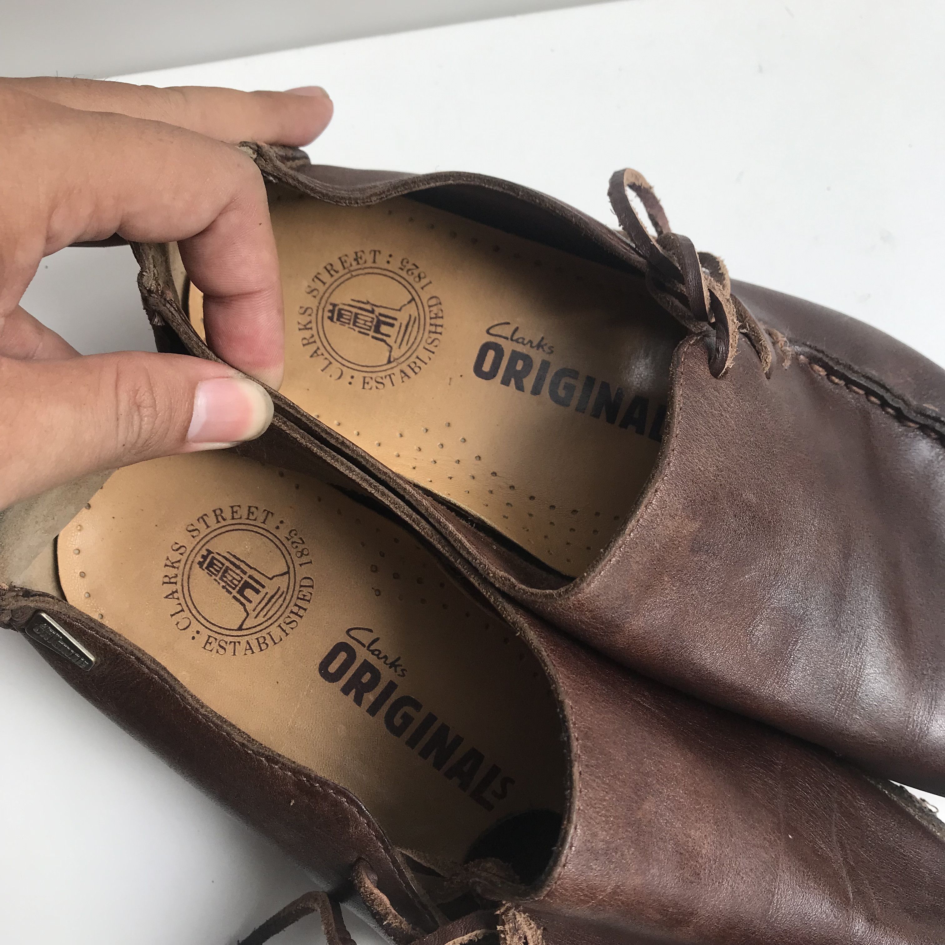 Clarks Vintage Clarks original Lugger brown leather Low Shoes Size US 8.5 / EU 41-42 - 11 Thumbnail