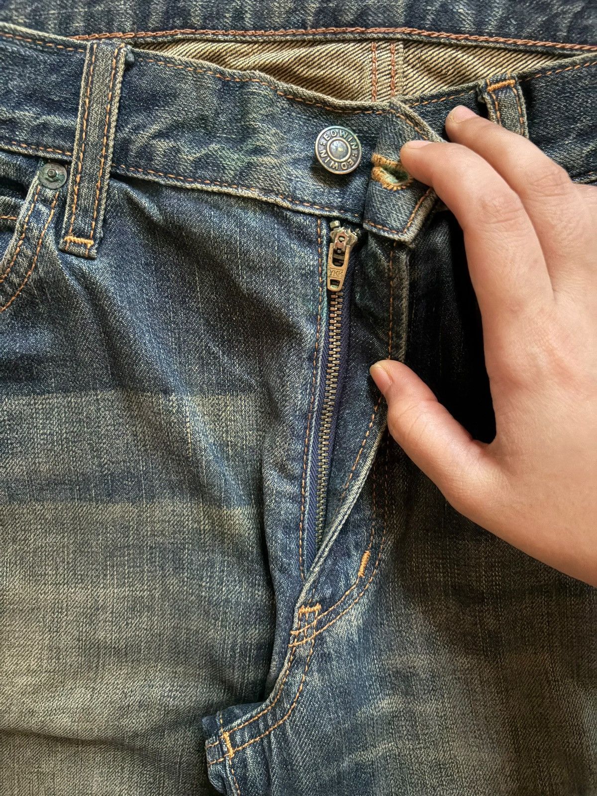 Edwin SALES🔥Exclusive Vintage Edwin XV Mud Wash Jeans Size US 34 / EU 50 - 3 Thumbnail