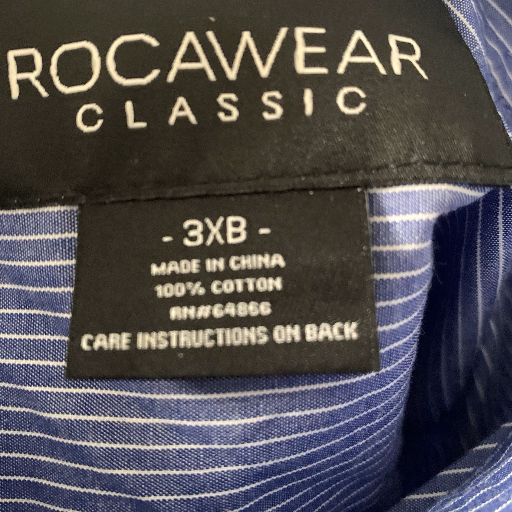 Rocawear Rocawear Shirt Mens 3XB Button-Up Short Sleeve Blue Pinstripe Y2K Retro NEW Shirt Big & Tall Men 3XB Blue Casual Size US XXL / EU 58 / 5 - 6 Thumbnail