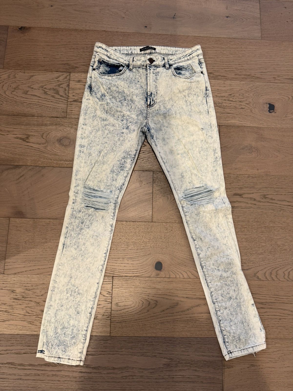 MONFRERE Monfrère Greyson Skinny Fit Jeans Acid Stone Wash – Size 36 Size US 36 / EU 52 - 1 Thumbnail