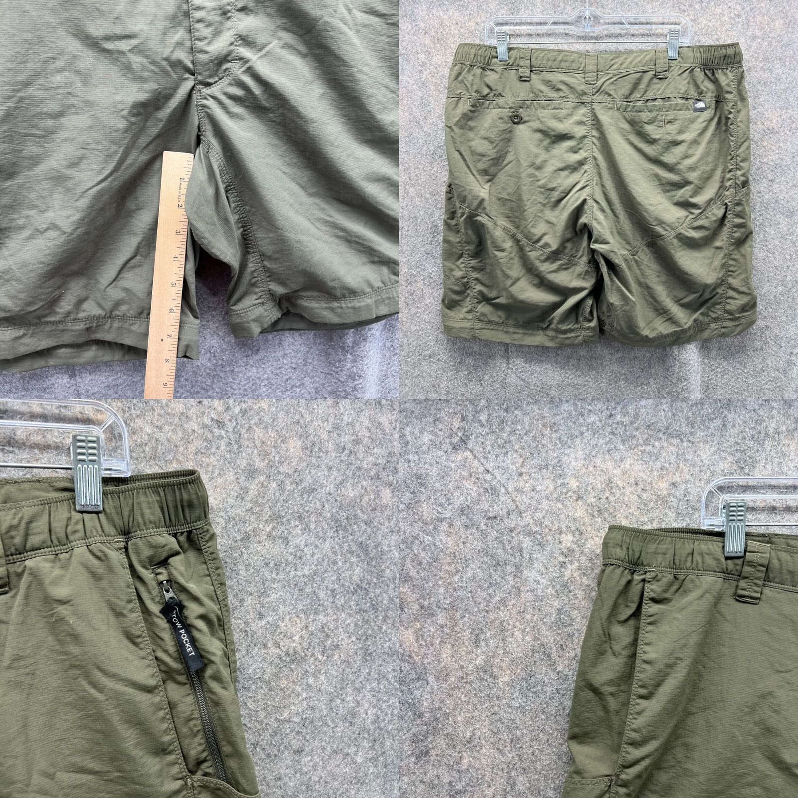 The North Face The North Face Shorts Men 38 Green Nylon Hiking Casual Short Sl as h Pocket 8in Flat Front Regular Mid Rise Vintage No N/A Size US 38 / EU 54 - 8 Thumbnail