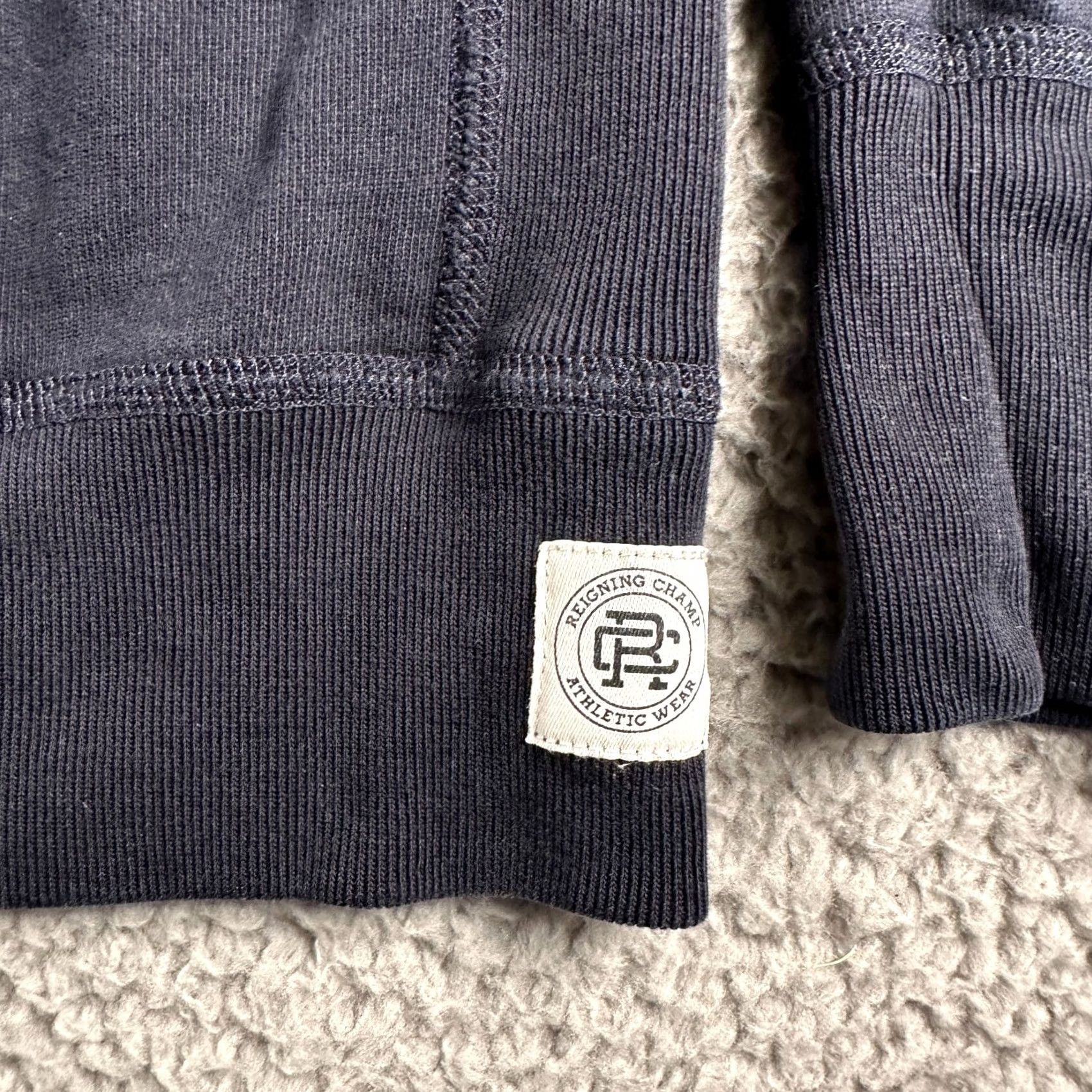 Reigning Champ Reigning Champ Hoodie Mens Medium Navy Pullover Hooded Logo Kangaroo Pocket Blue 90s Sports Size US M / EU 48-50 / 2 - 3 Thumbnail