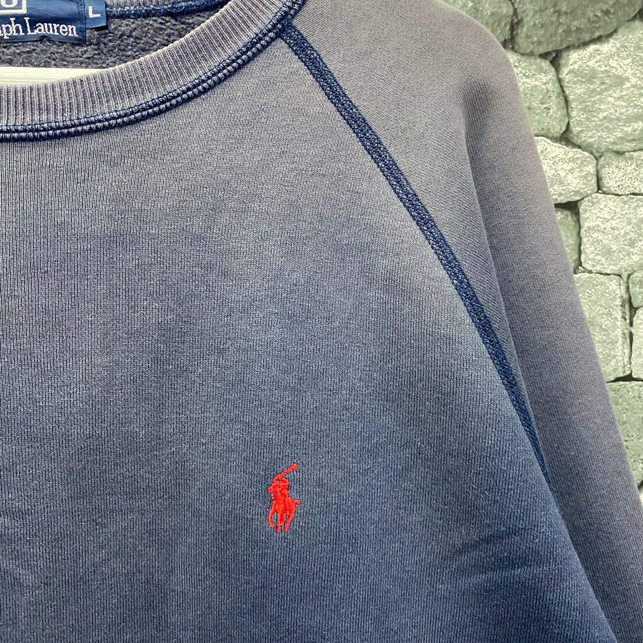 Polo Ralph Lauren Vintage Polo Ralph Lauren Distressed Sweatshirt Size US L / EU 52-54 / 3 - 3 Thumbnail