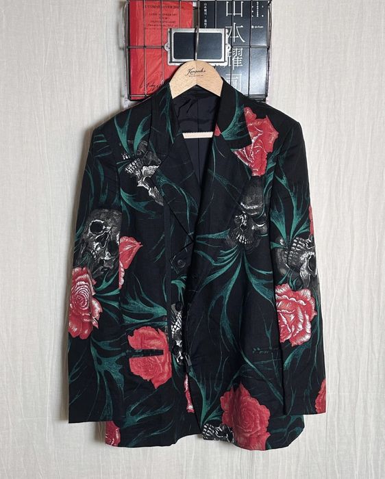 Yohji Yamamoto Black Scandal 19ss Rose and Skull | Grailed