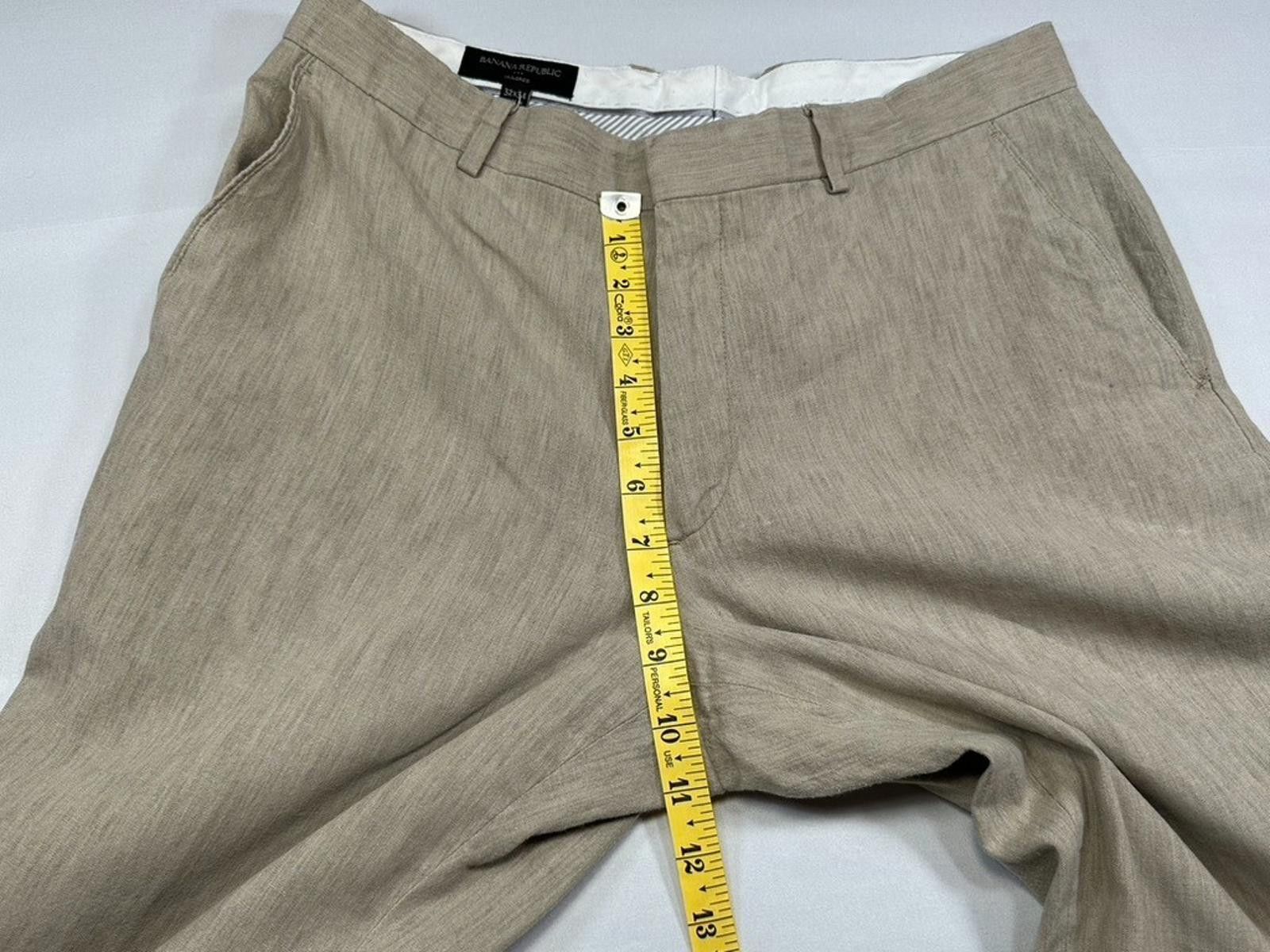 Banana Republic Banana Republic Tailored Flat Front Chinos Brown Mens 32/34 Size US 32 / EU 48 - 4 Thumbnail