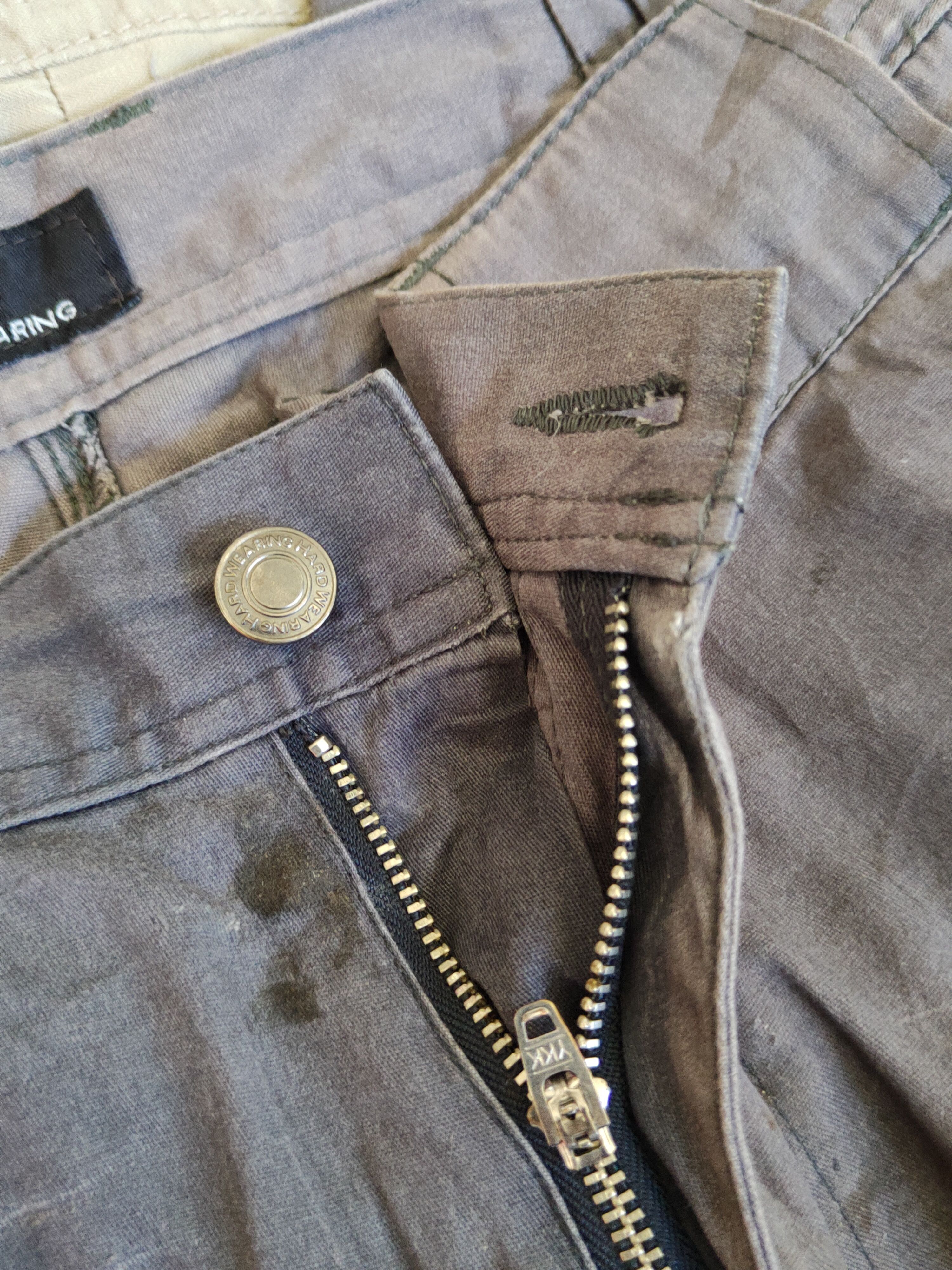 Japanese Brand Hard Wearing Gray Faded Multipocket Cargo Pants #S1793 Size US 31 - 13 Thumbnail