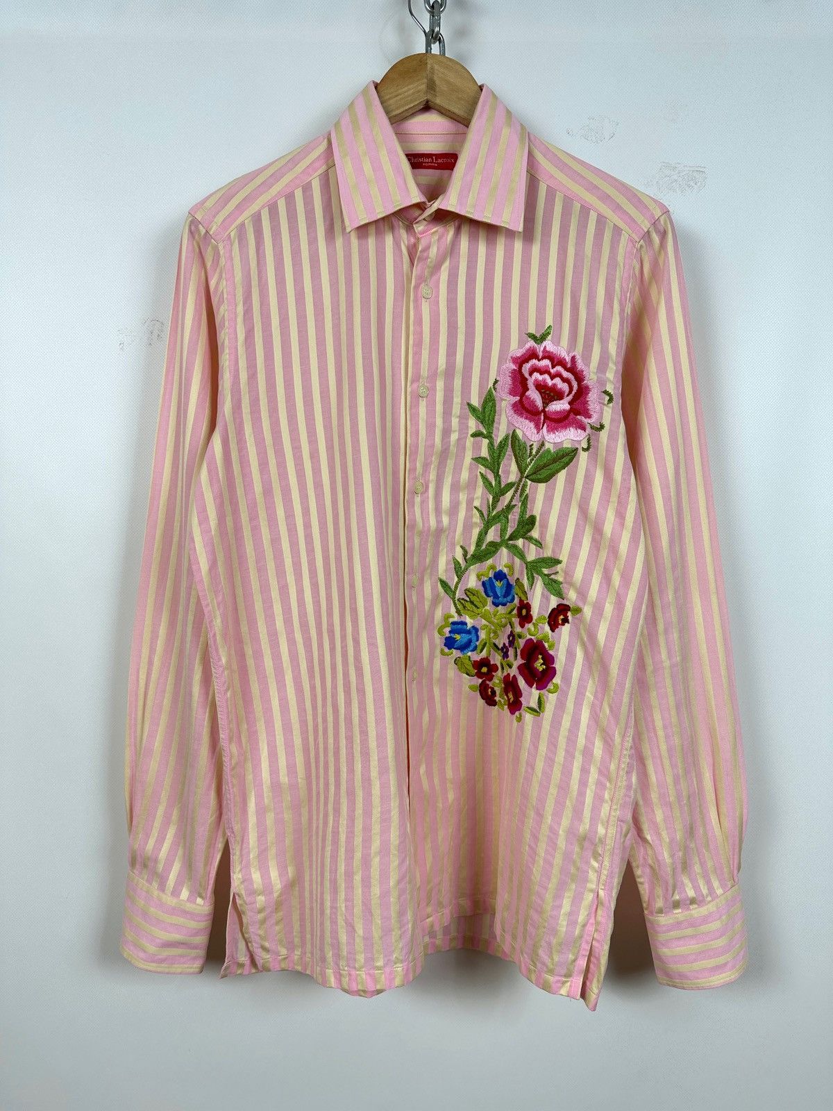 Christian Lacroix Flowers Print Long Sleeve Button Up Shirt