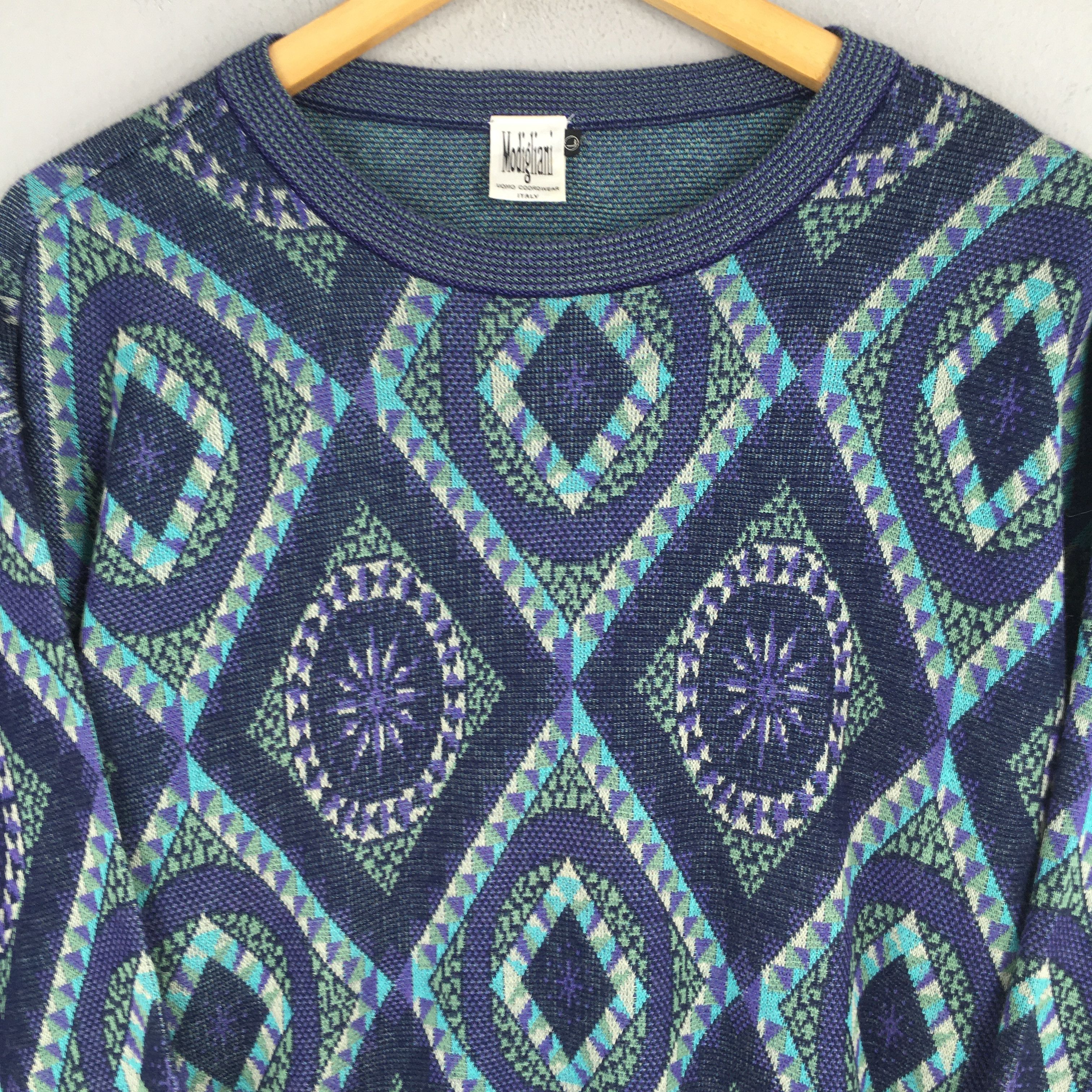 Vintage Vintage 90s Modigliani Italy Abstract Pattern Sweatshirt L Size US L / EU 52-54 / 3 - 2 Thumbnail