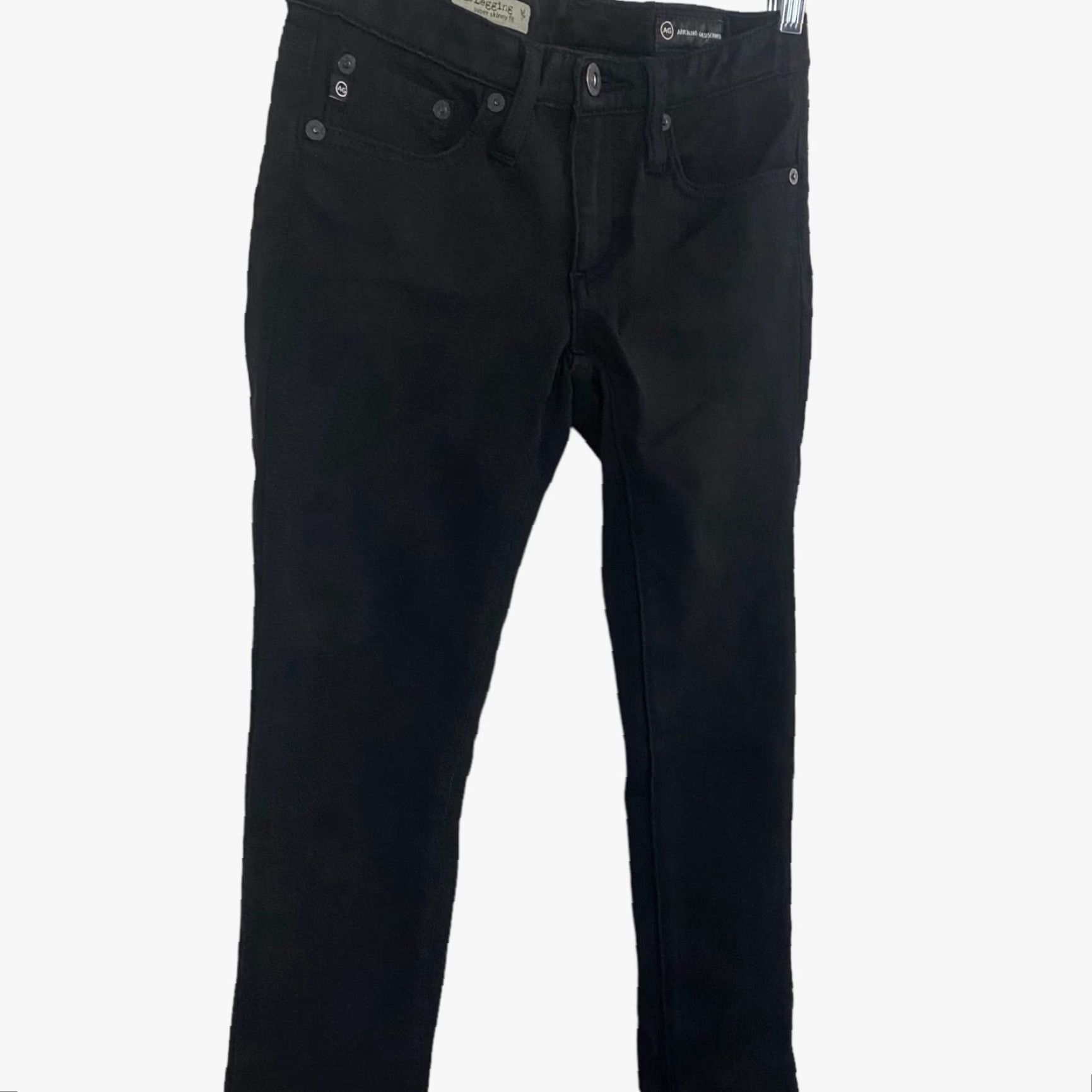 Vintage AG Adriano Goldschmied The Legging Super Skinny Jeans Womens 24 Black Stretch Size 42" / US 20 - 4 Thumbnail