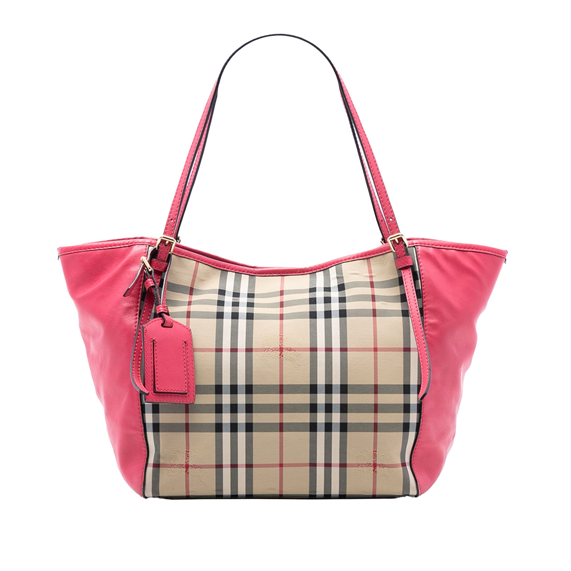 Burberry Burberry Small Haymarket Check Canvas and Leather Canterbury Tote Size ONE SIZE - 1 Thumbnail