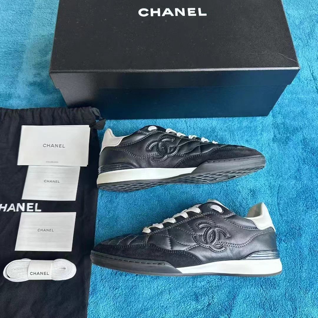 Chanel Chanel 25S Black German Trainer Women's 35.5 10min wear box Size US 4.5 / IT 34.5 - 3 Thumbnail