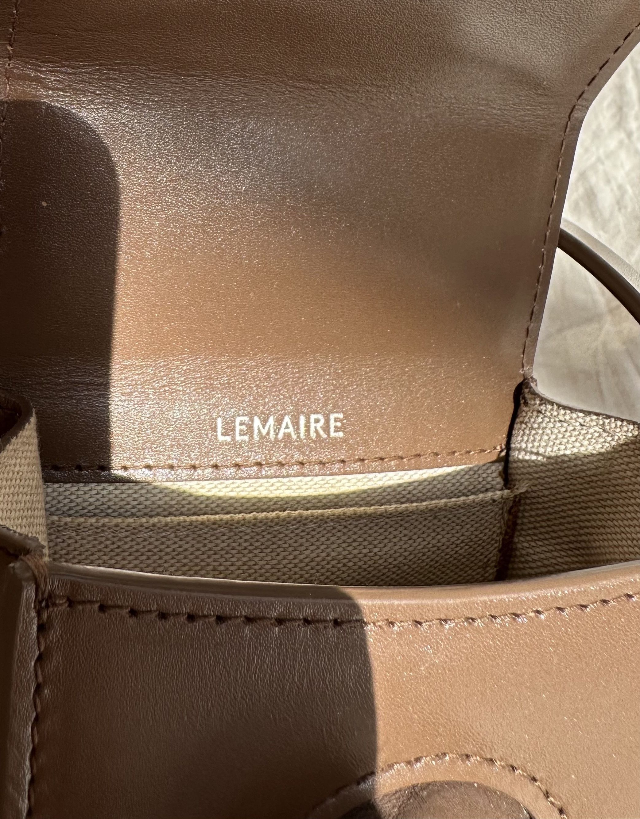 Lemaire Mini Camera Bag SSENSE Exclusive Taupe Size ONE SIZE - 3 Thumbnail