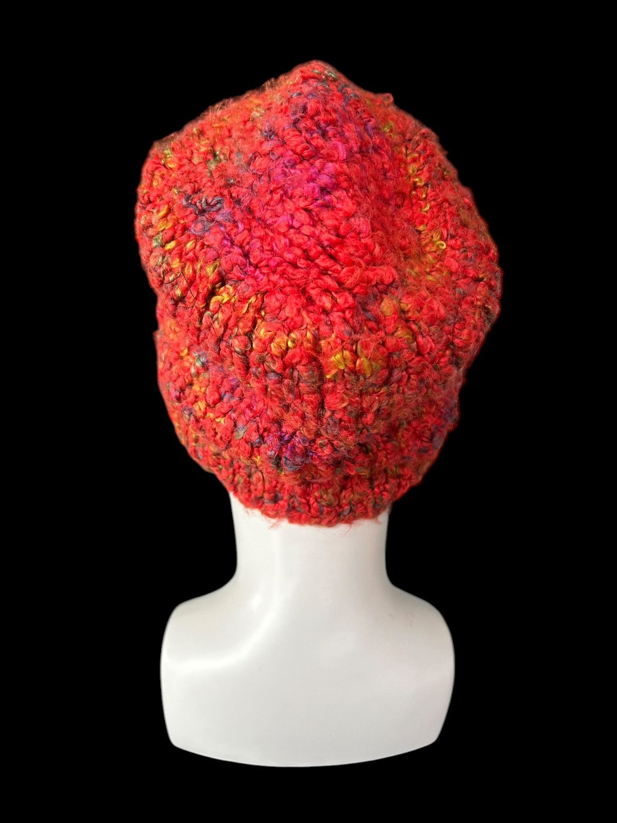 Japanese Brand × Kapital × Vintage Crochet Knitted Handmade Big Beanie Hats Rare ☠️☠️ Size ONE SIZE - 2 Thumbnail