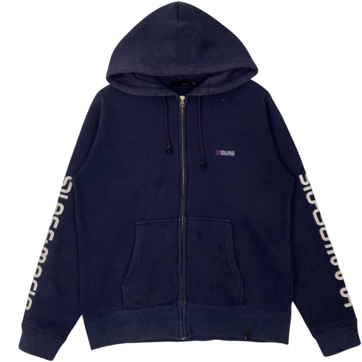 Vintage Vintage Silas Full Zip Hoodie Sweater Navy Blue Size M Size US M / EU 48-50 / 2 - 1 Thumbnail