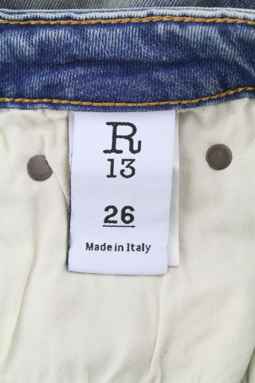 R13 KICK FIT 26 Kelly Stretch Washed Faded Ankle Length 86325 Size 26" / US 2 / IT 38 - 7 Thumbnail