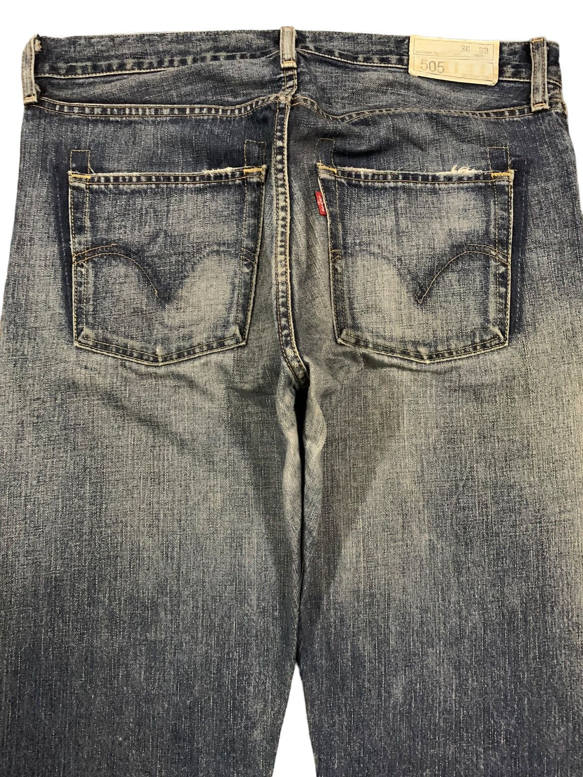 Levi's Vintage 90s Levis 505 Mud Wash Distressed Grunge Jeans Size US 34 / EU 50 - 11 Thumbnail
