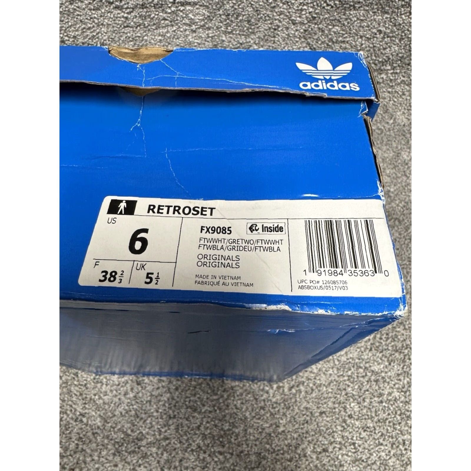 Adidas Adidas Originals Retroset Sneakers Mens 6 Athletic Casual Walking 80s Retro White Lace Up Low Top Rubber Sole Mens Shoes Size US 6 / EU 39 - 6 Thumbnail