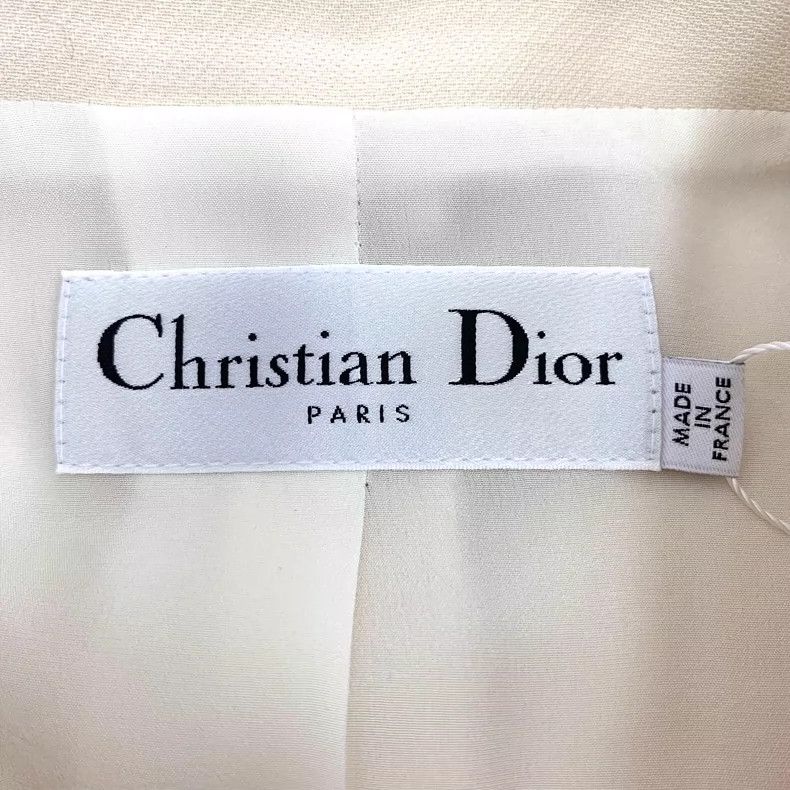 Dior Dior Beige wool mixed mulberry silk lapel single-breasted j Size XS / US 0-2 / IT 36-38 - 6 Thumbnail
