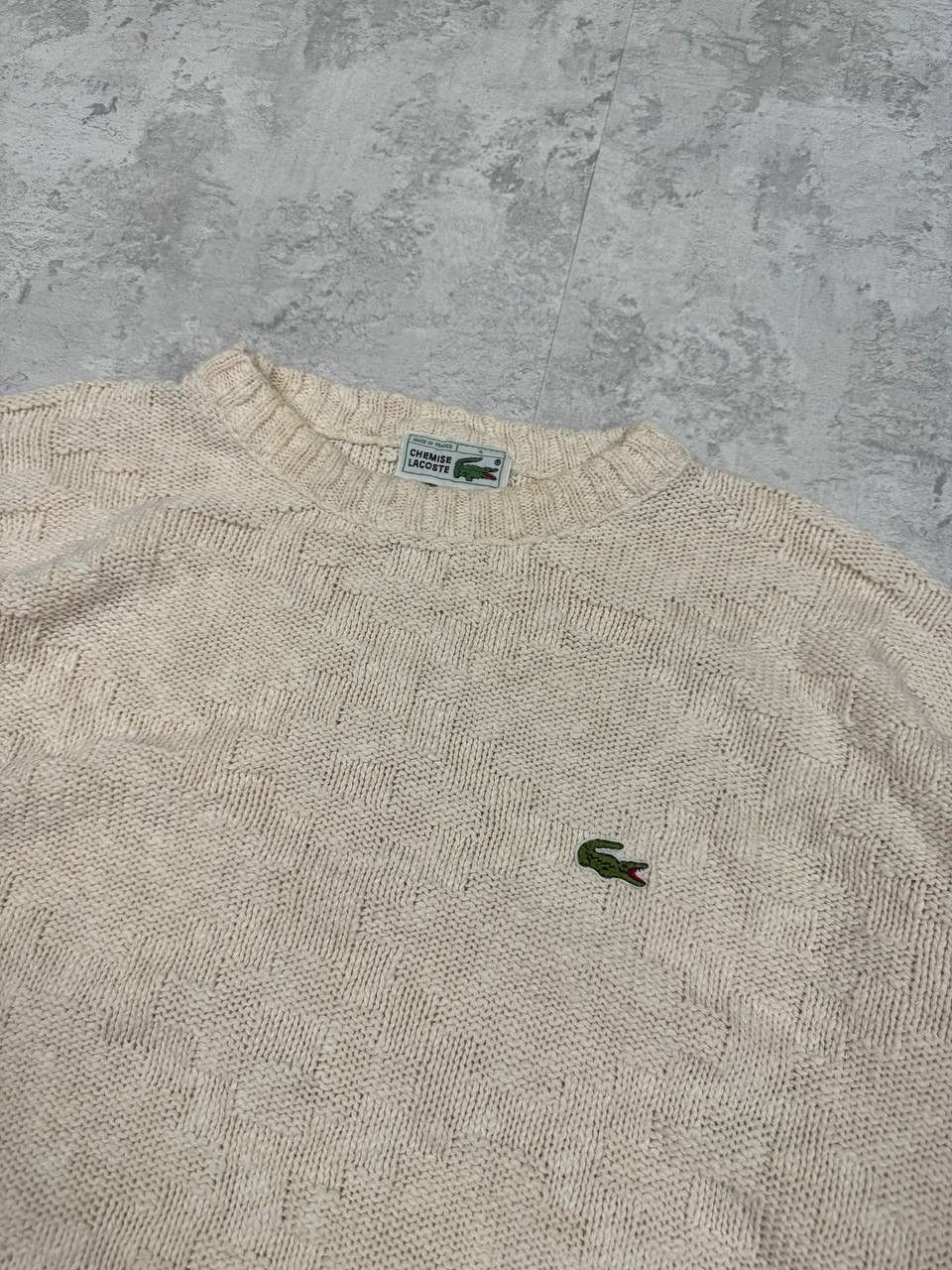 Lacoste Vintage Lacoste Beige Sweater Size 4 Size US M / EU 48-50 / 2 - 4 Thumbnail