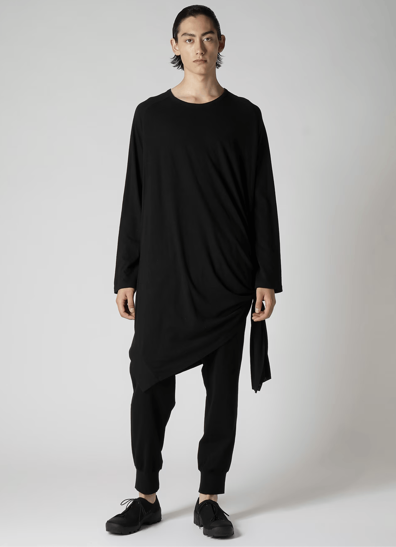 Yohji Yamamoto Yohji Yamamoto Pour Homme - TIED UP RAGLAN T Shirt Size US L / EU 52-54 / 3 - 7 Thumbnail