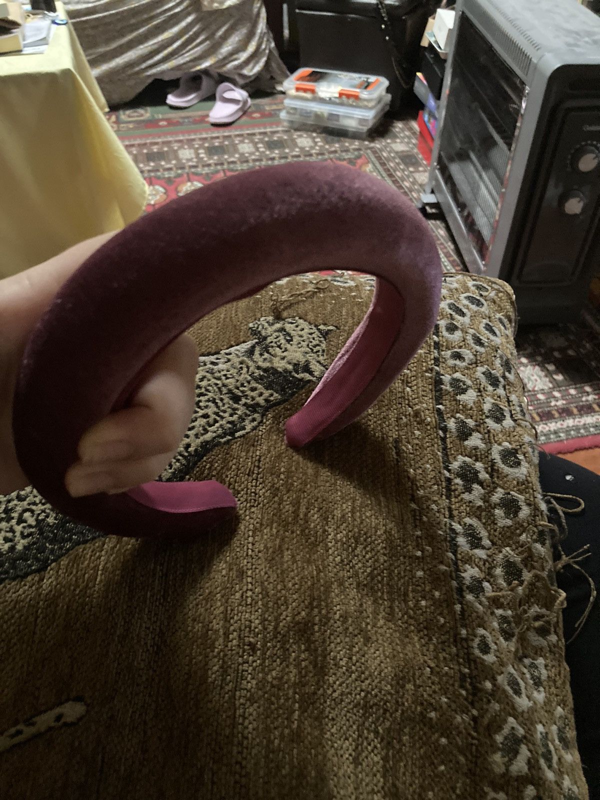 Other Pink chunky velvety headband Size ONE SIZE - 2 Thumbnail